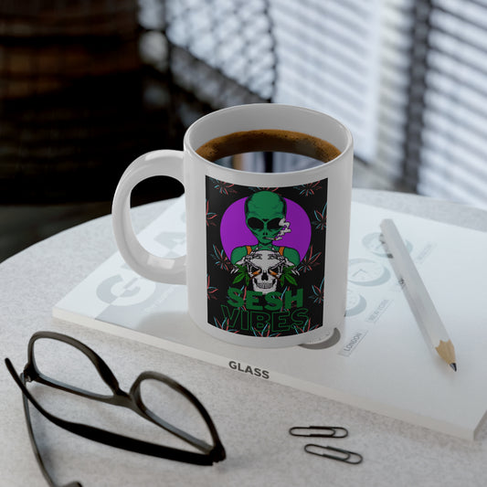 SeshVibes Alien Jumbo Mug, 20oz