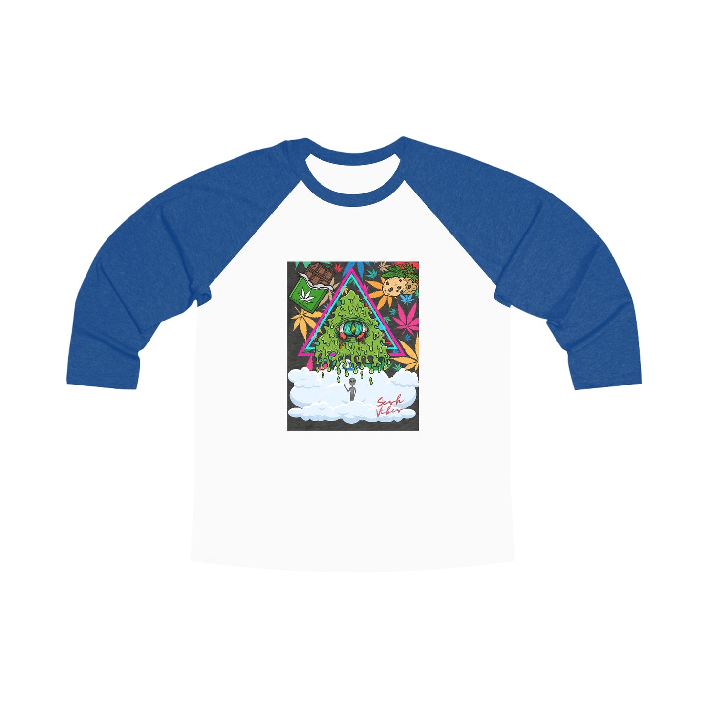 SeshVibes Goopy Eyeball Tri-Blend Long Sleeve Tee