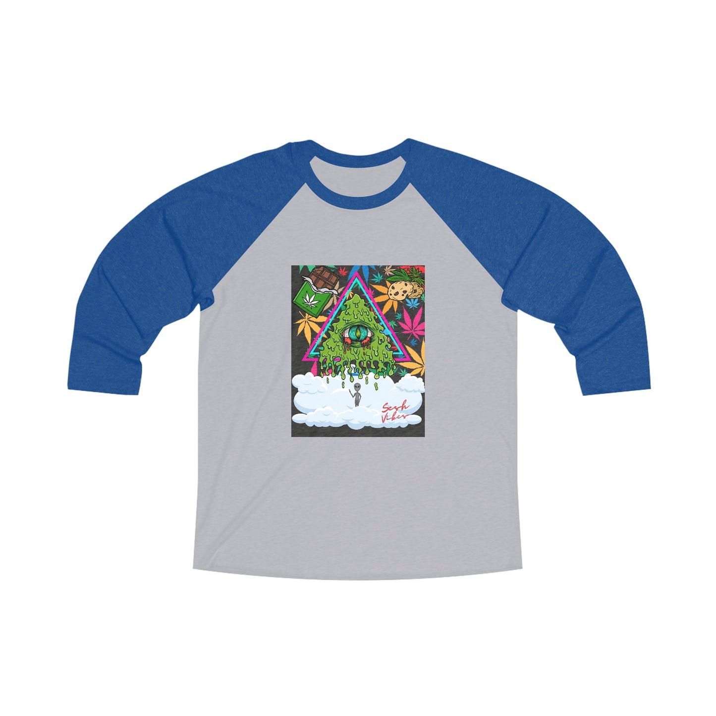 SeshVibes Goopy Eyeball Tri-Blend Long Sleeve Tee