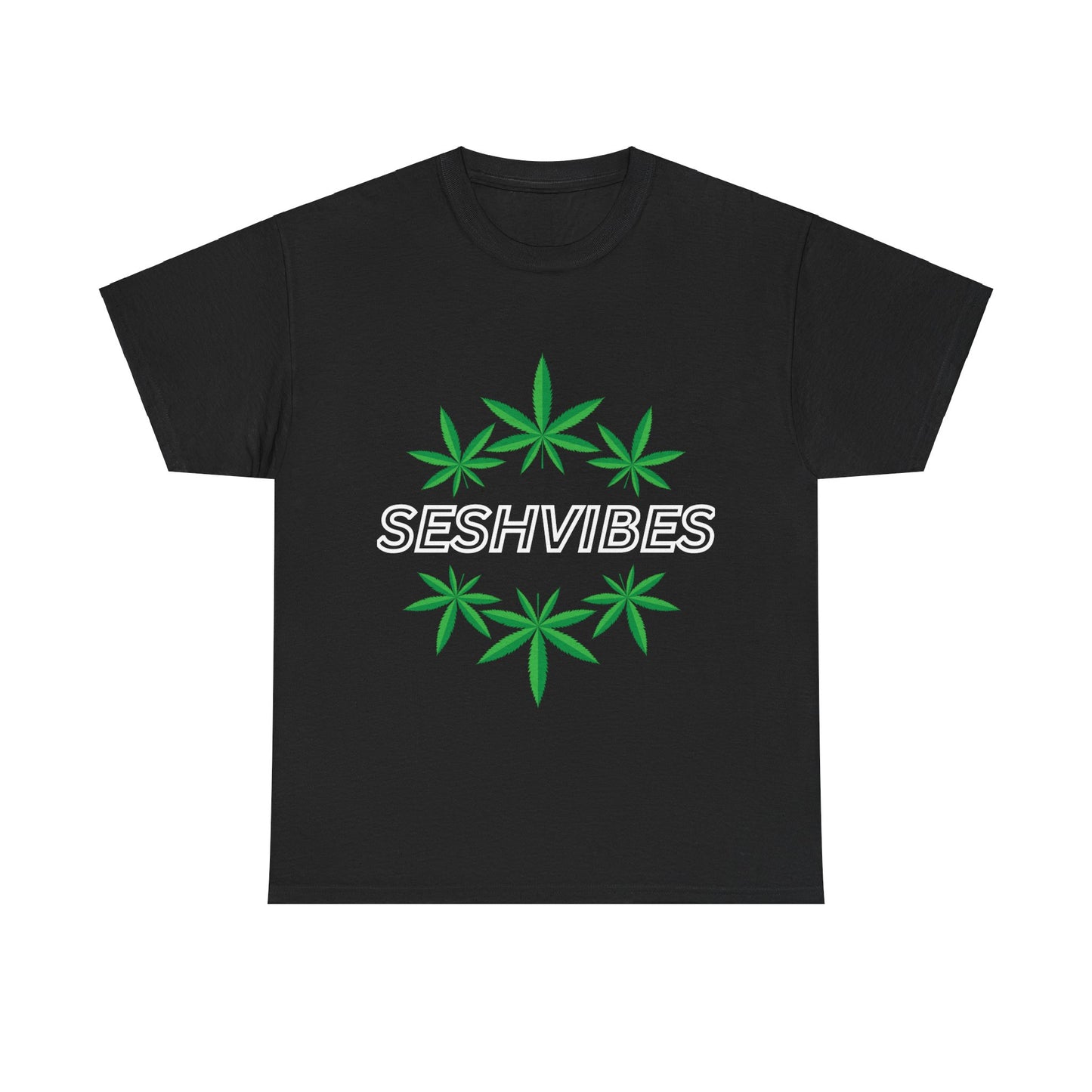 SeshVibes Circle Tee- White Letters