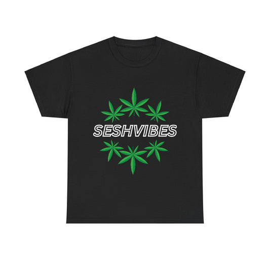 SeshVibes Circle Tee- White Letters