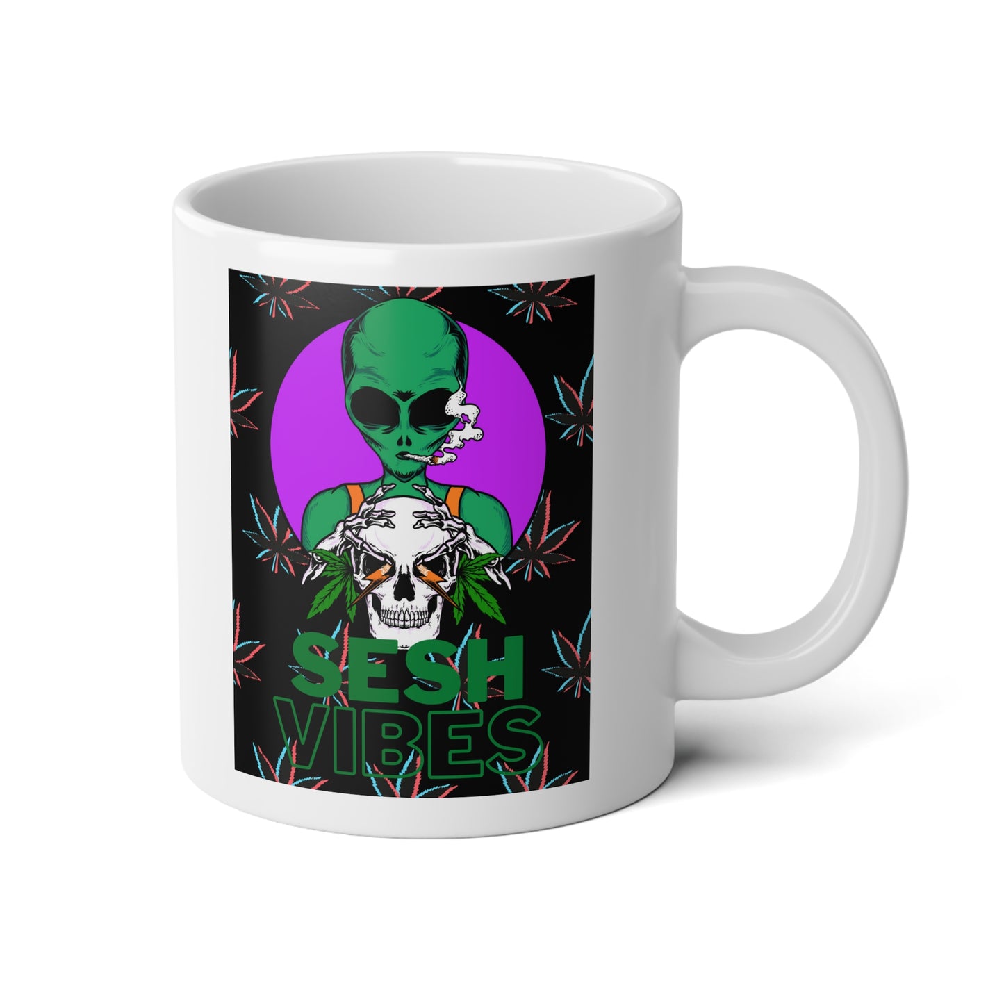 SeshVibes Alien Jumbo Mug, 20oz