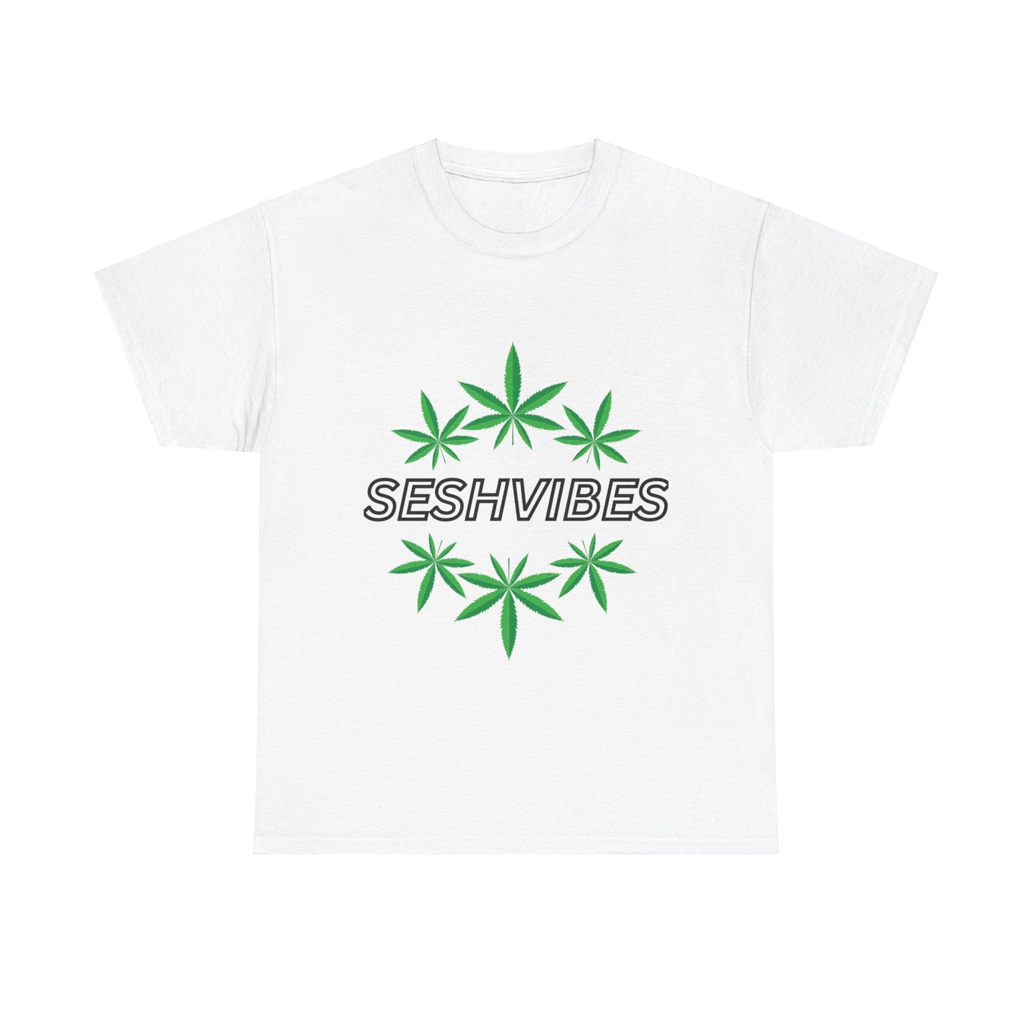 SeshVibes Circle Tee- Black Letters