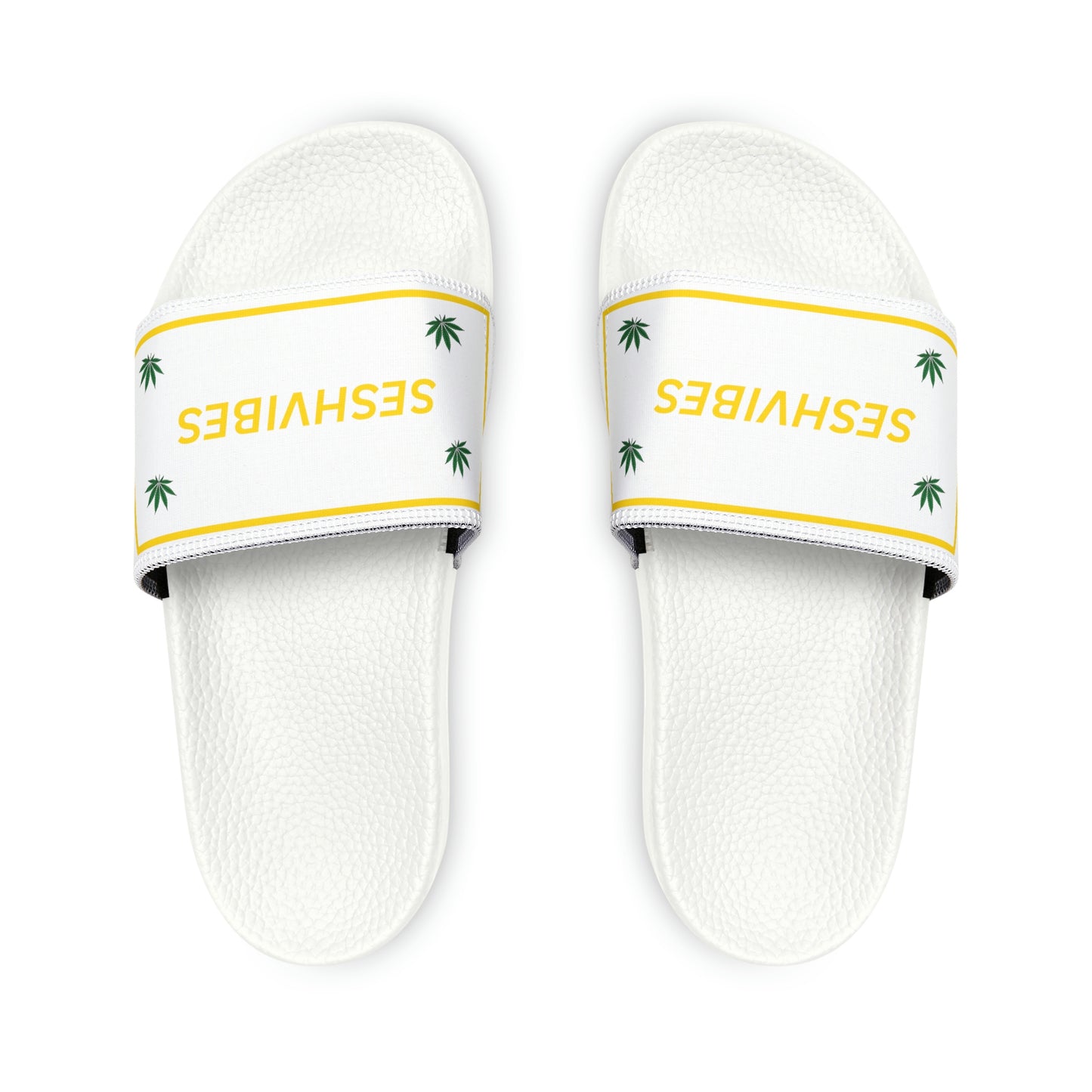 SeshVibes Men's Sandals- White&Gold