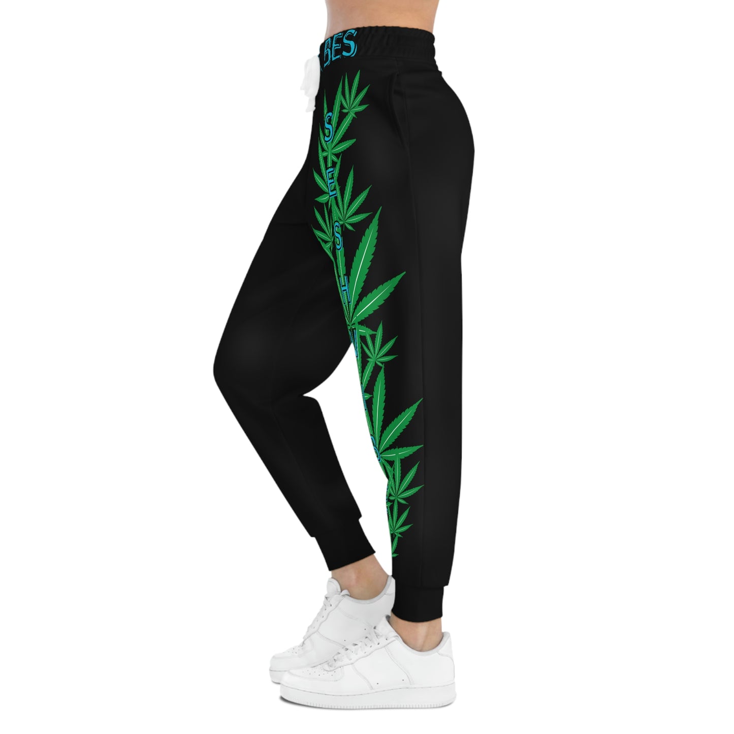 SeshVibes Cannabis Leg Joggers- Blue