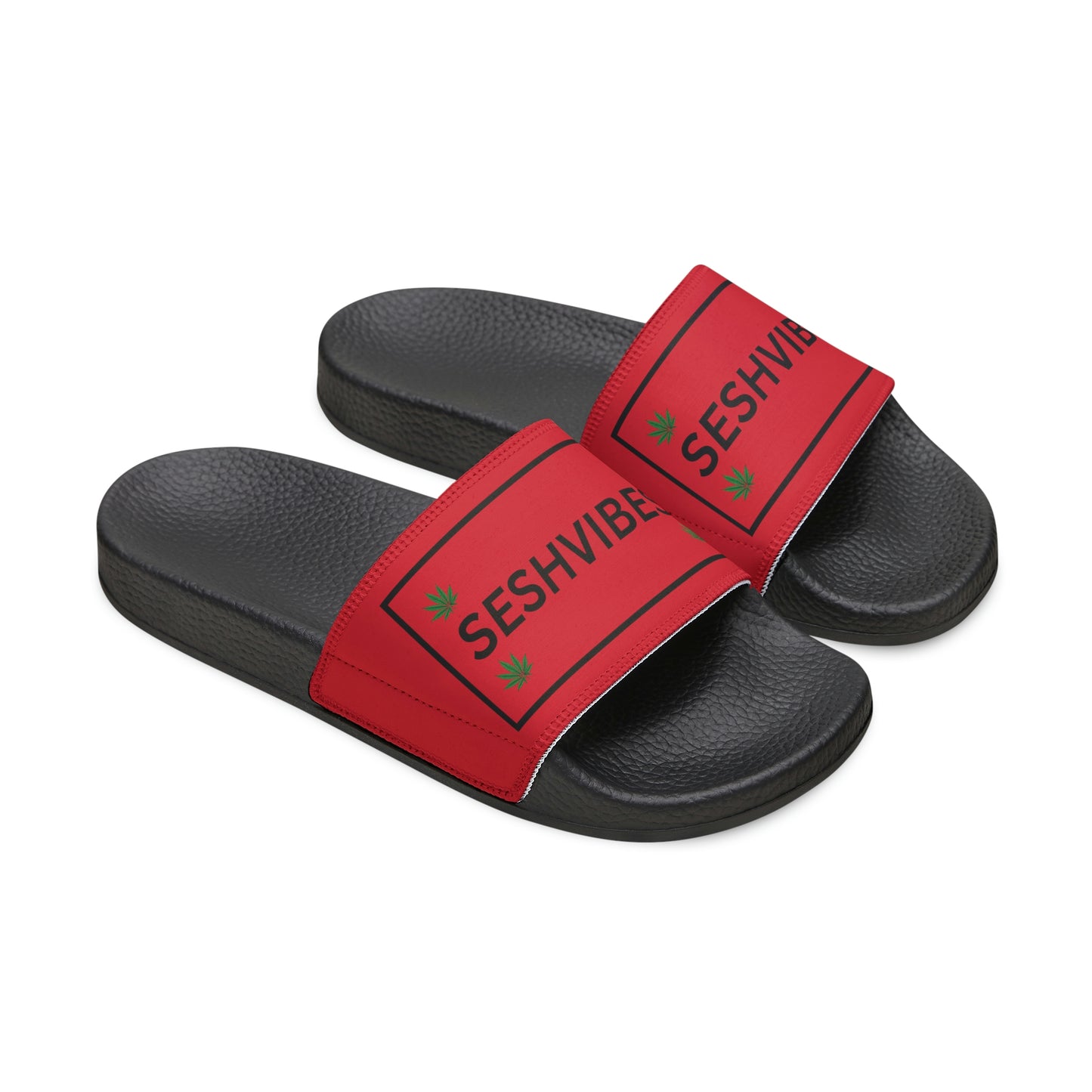 SeshVibes Men's Sandals- Black&Red