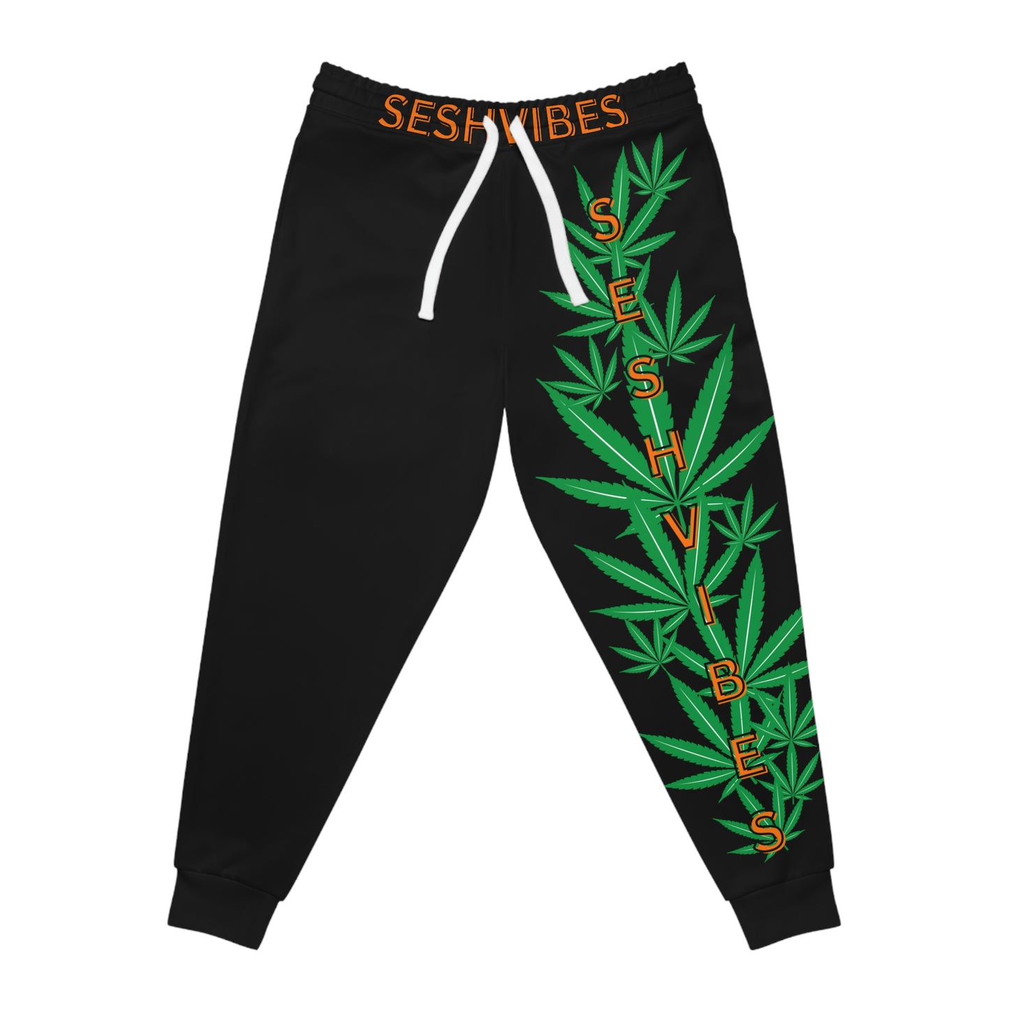 SeshVibes Cannabis Leg Joggers- Orange