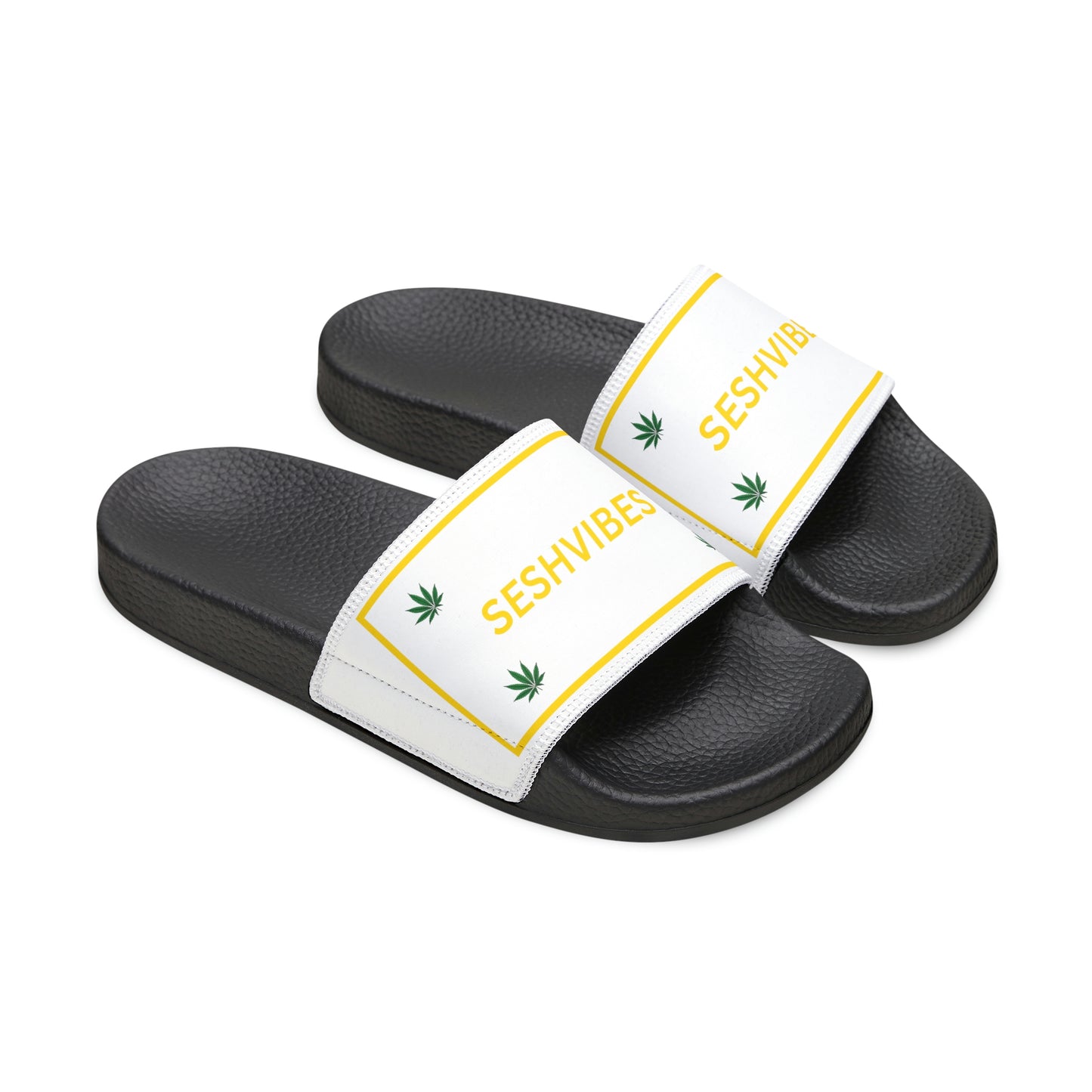 SeshVibes Men's Sandals- White&Gold