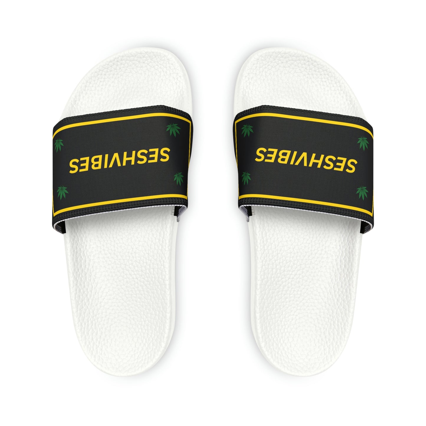 SeshVibes Men's Sandals- Black&Gold