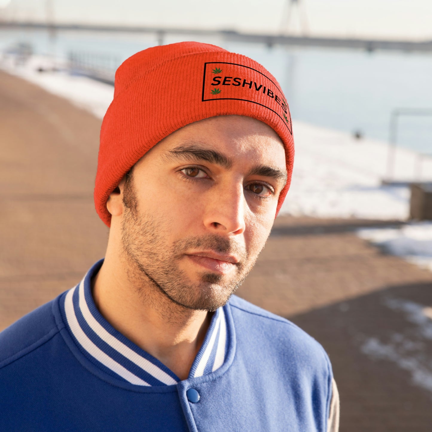 SeshVibes Beanie- Black Letters