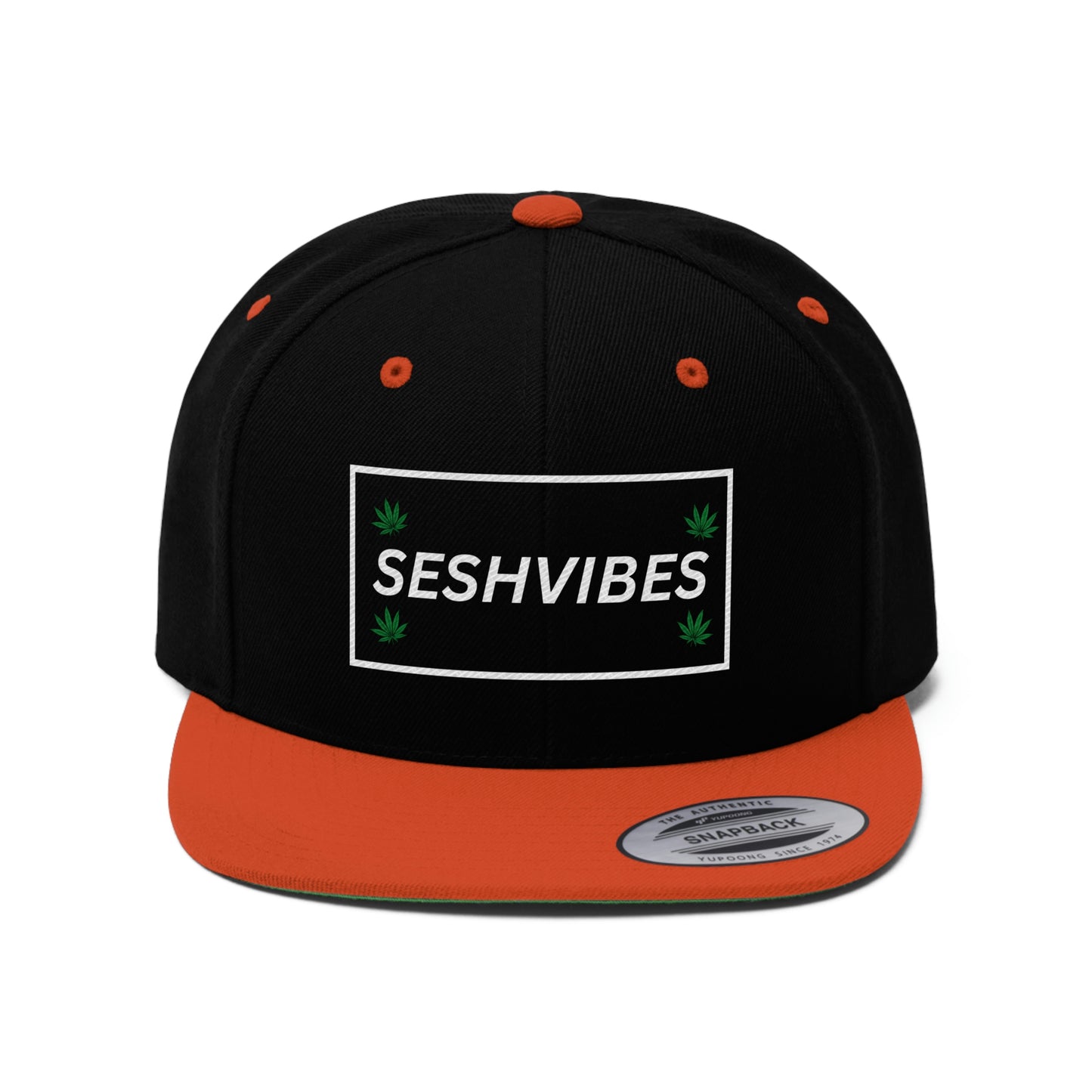 SeshVibes Snapback Hat- White Letters