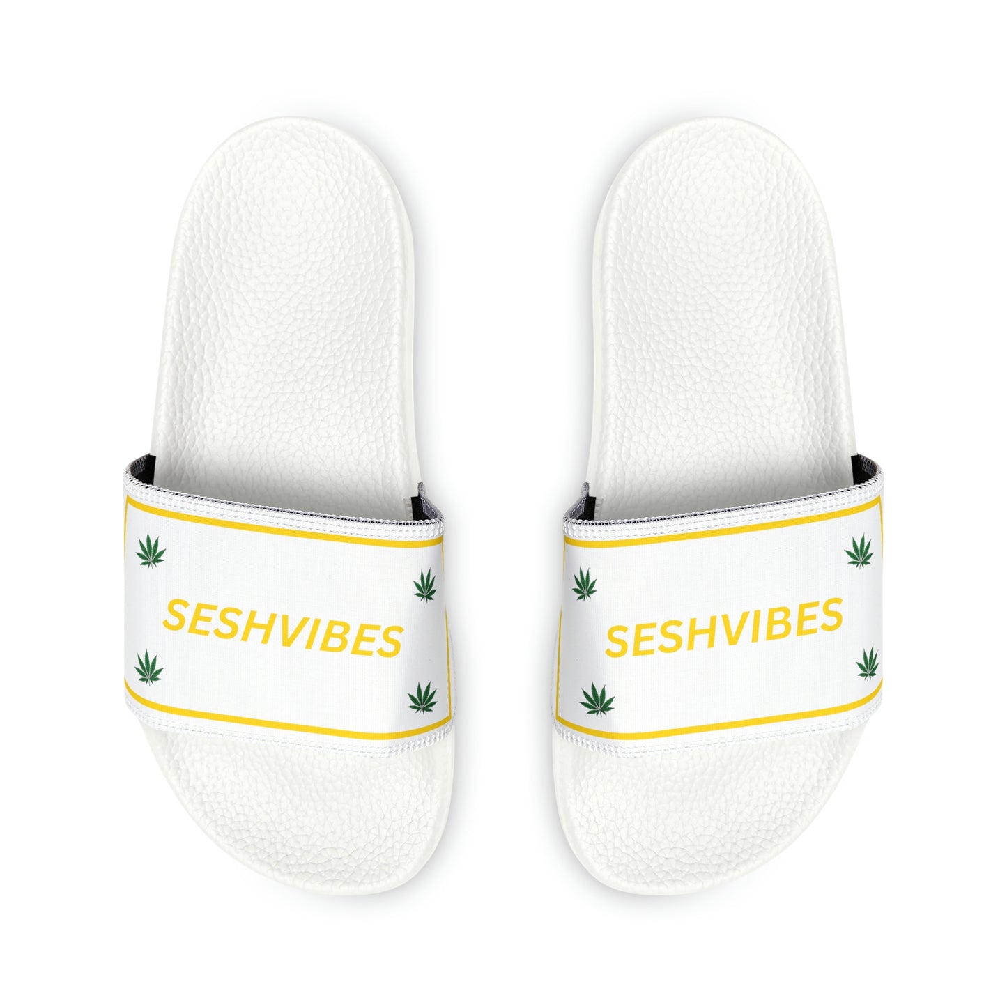 SeshVibes Men's Sandals- White&Gold