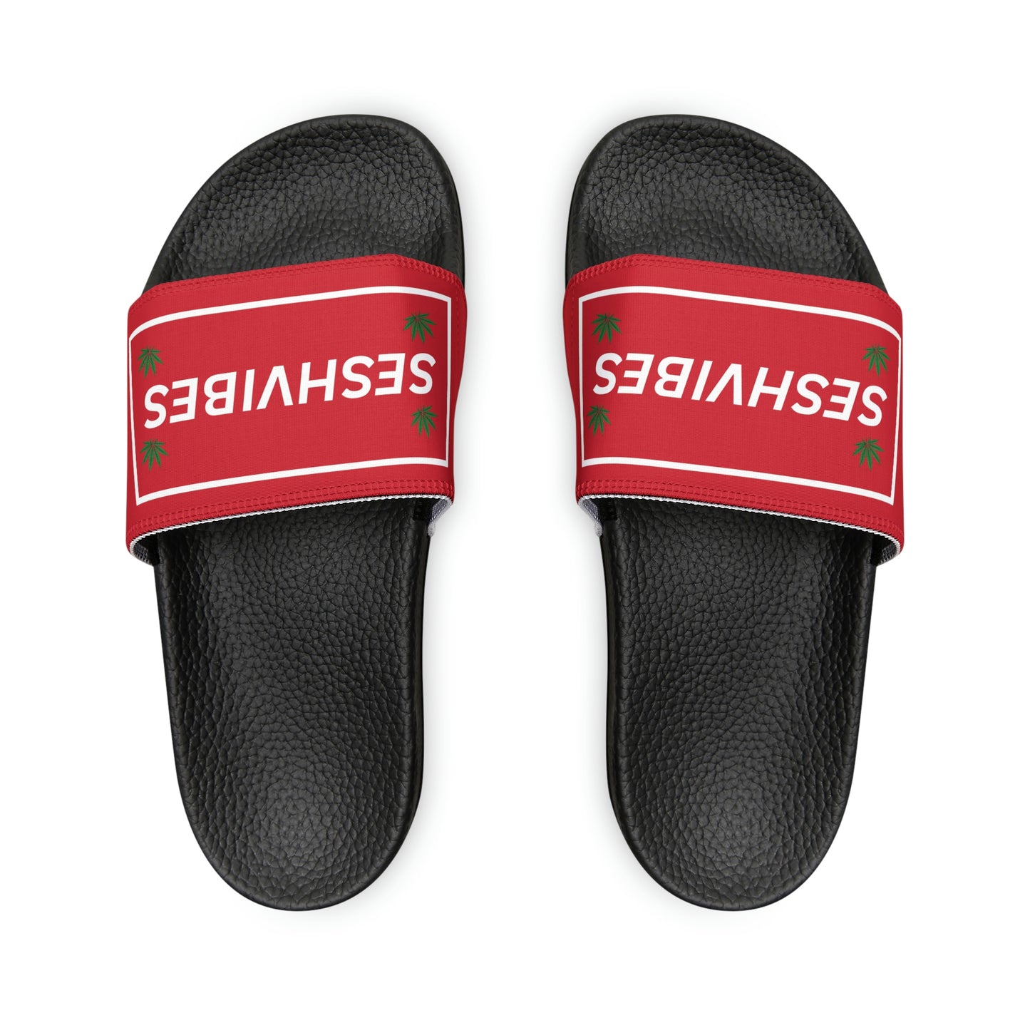 SeshVibes Men's Sandals- White&Red