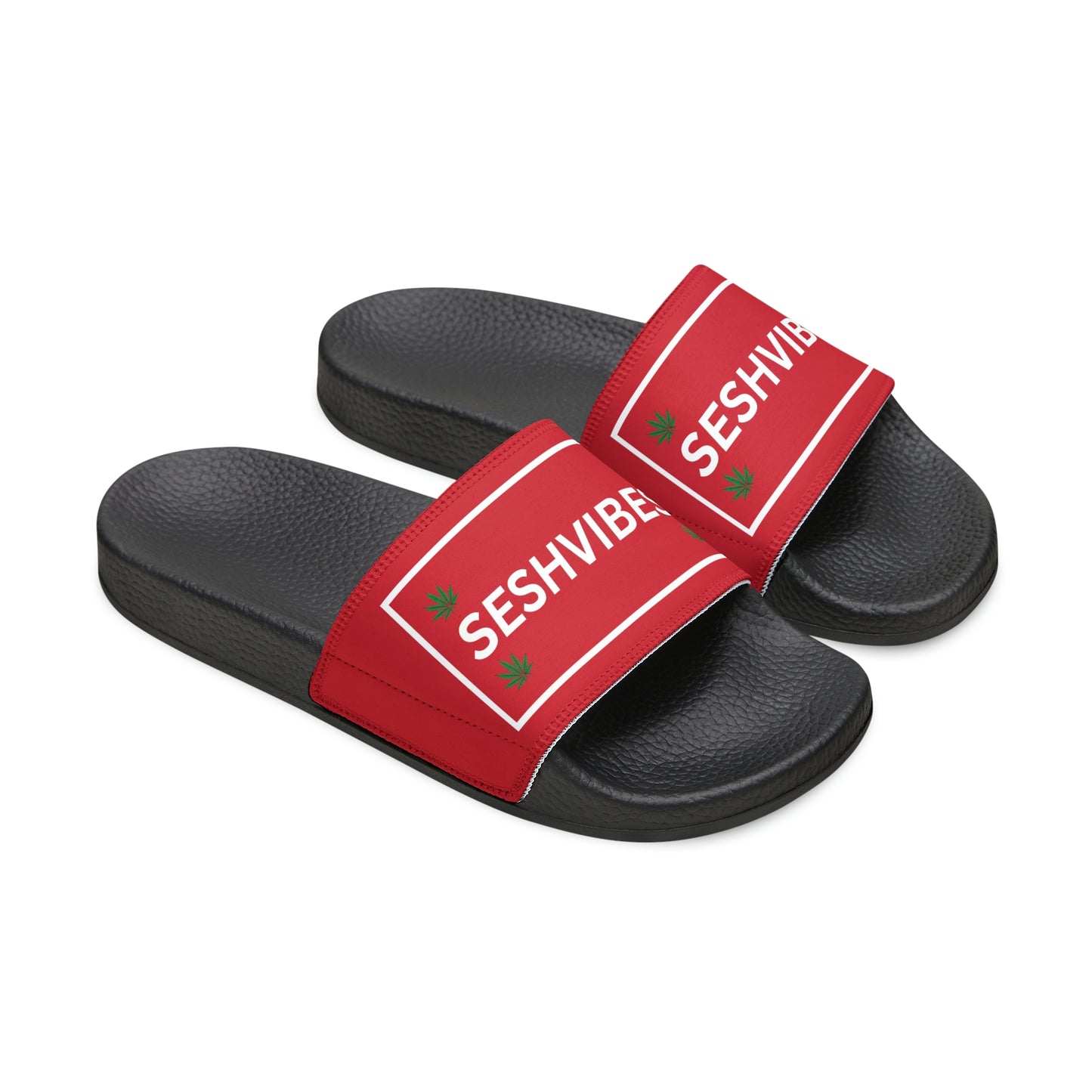 SeshVibes Men's Sandals- White&Red