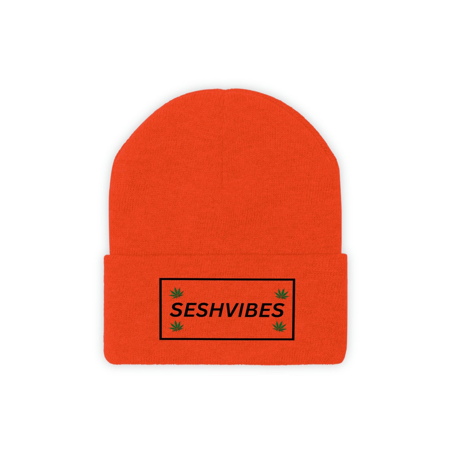 SeshVibes Beanie- Black Letters