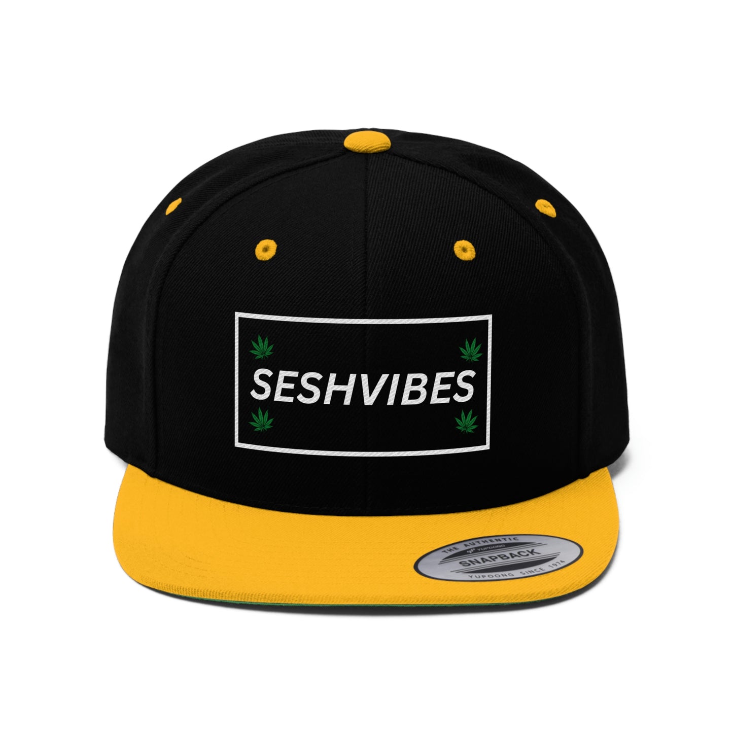 SeshVibes Snapback Hat- White Letters