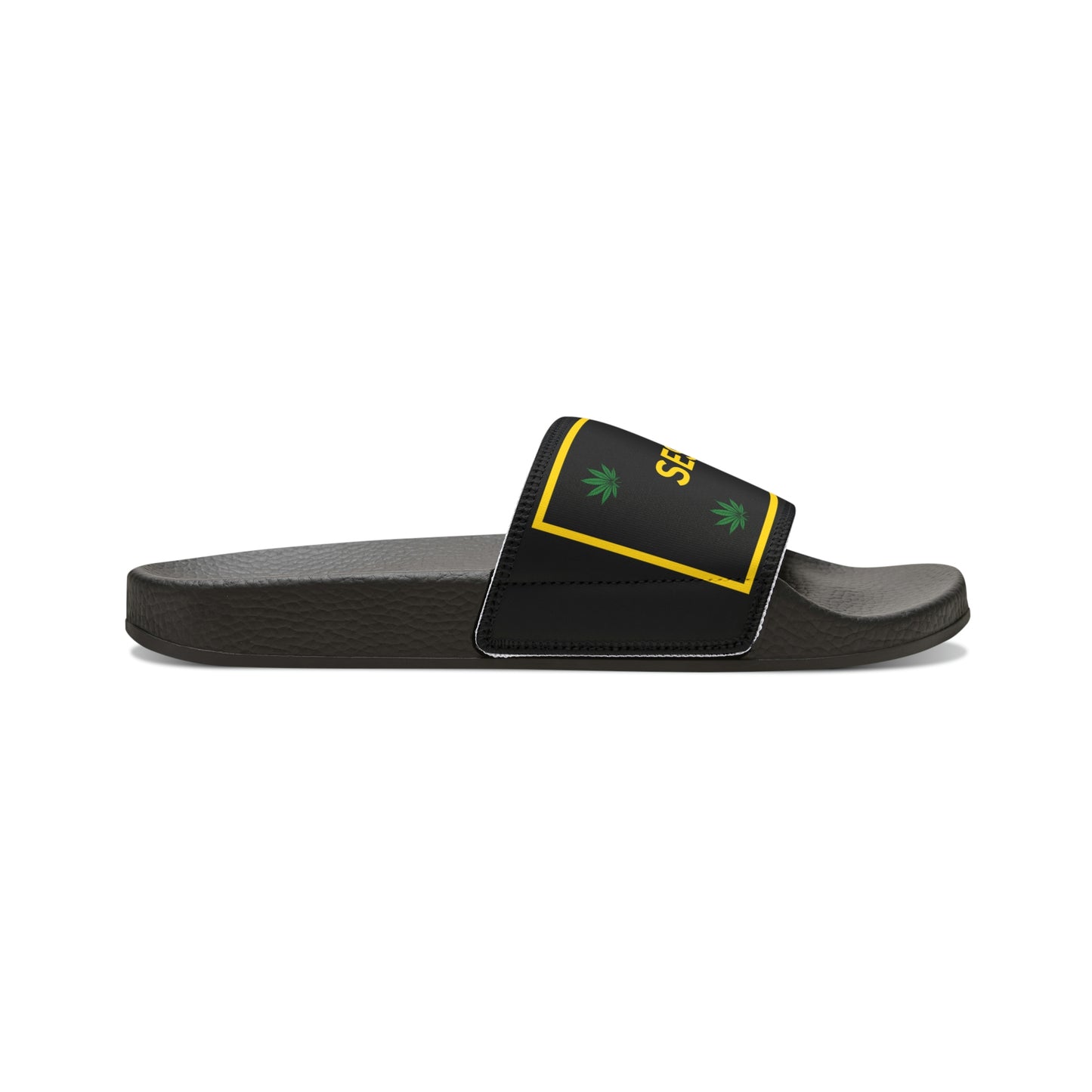 SeshVibes Men's Sandals- Black&Gold