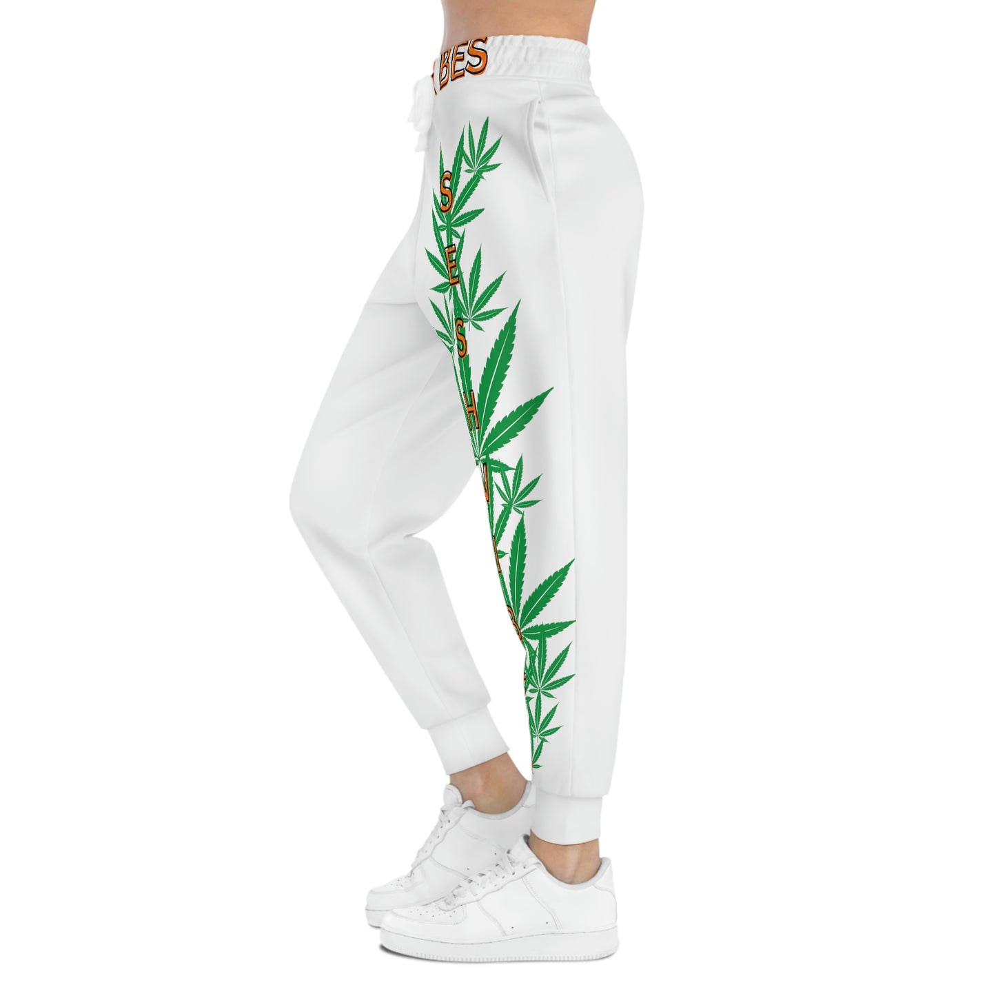 SeshVibes Cannabis Leg Joggers- Orange