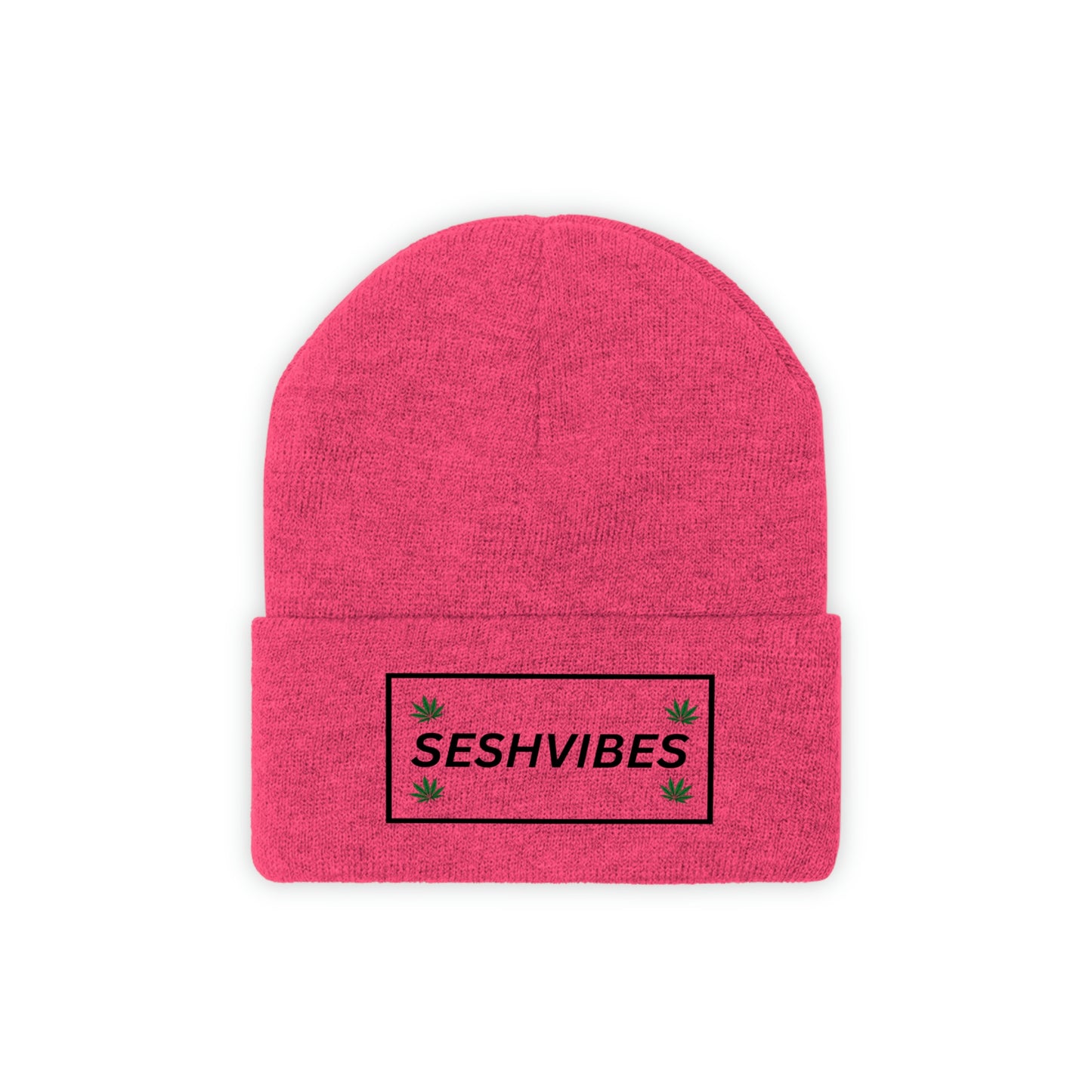 SeshVibes Beanie- Black Letters