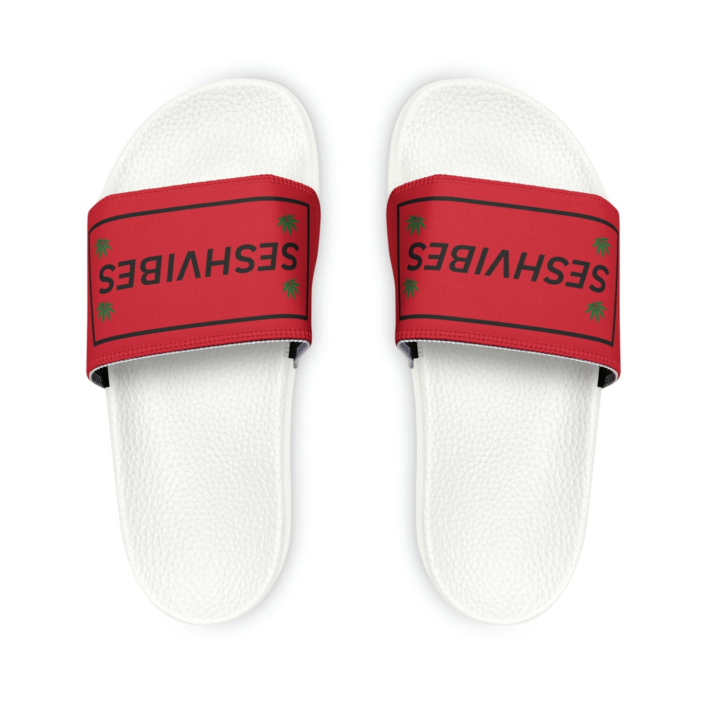 SeshVibes Men's Sandals- Black&Red