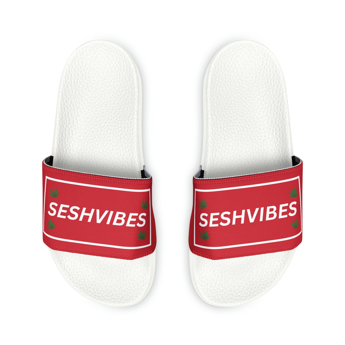 SeshVibes Men's Sandals- White&Red