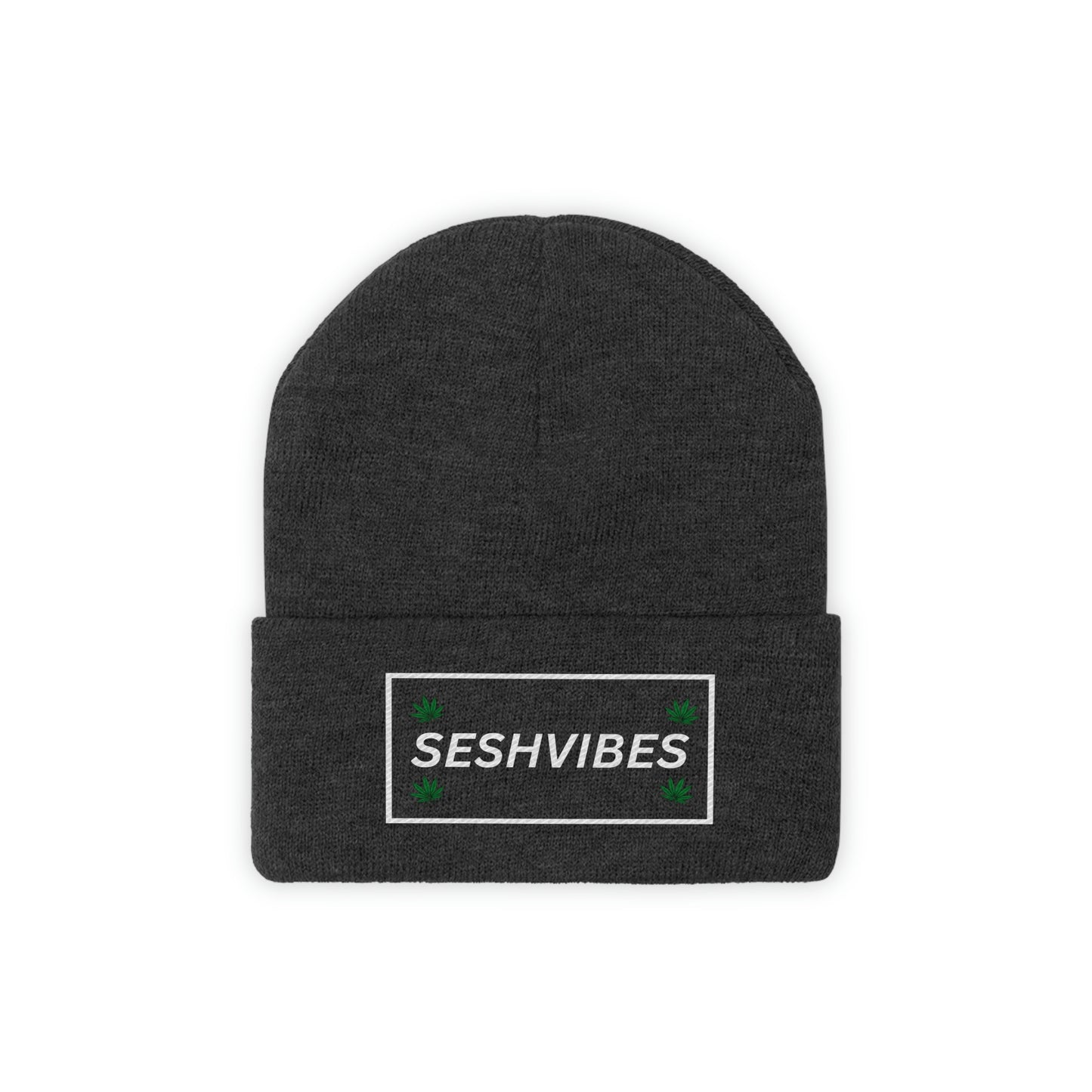 SeshVibes Beanie- White Letters