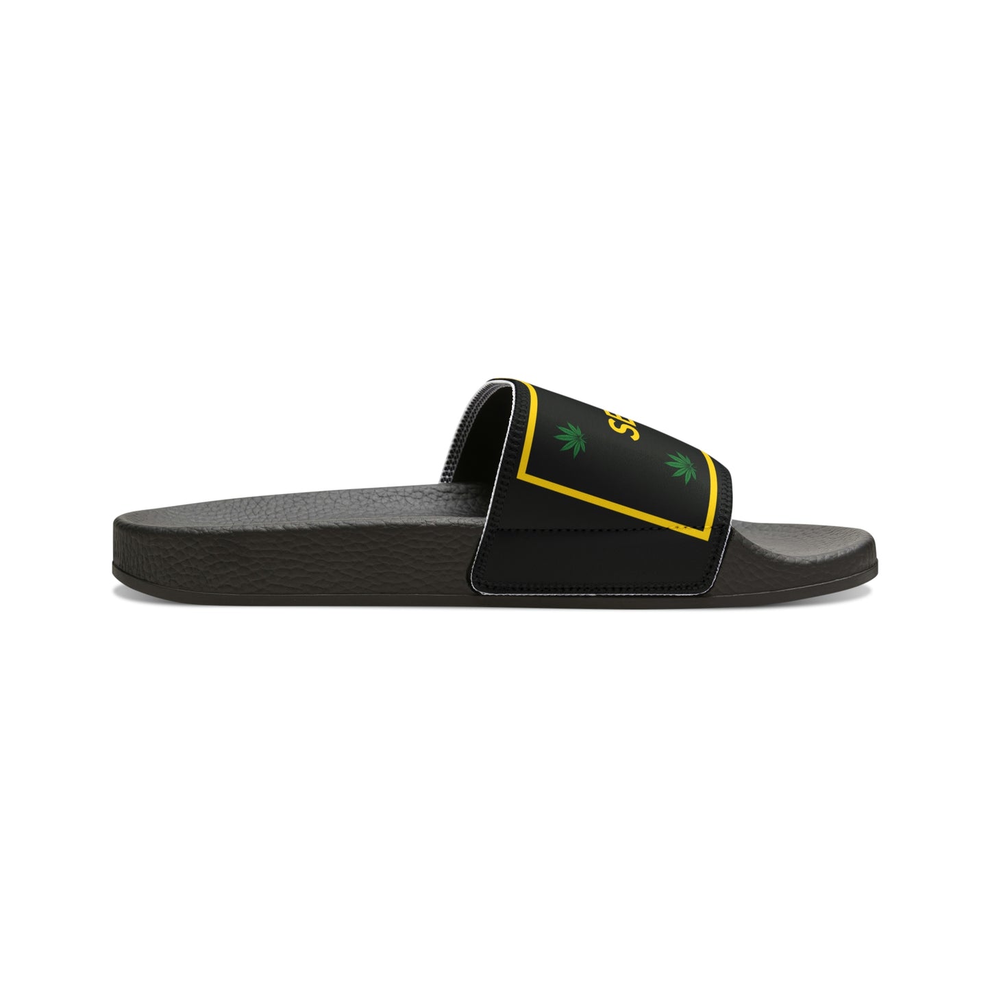 SeshVibes Men's Sandals- Black&Gold