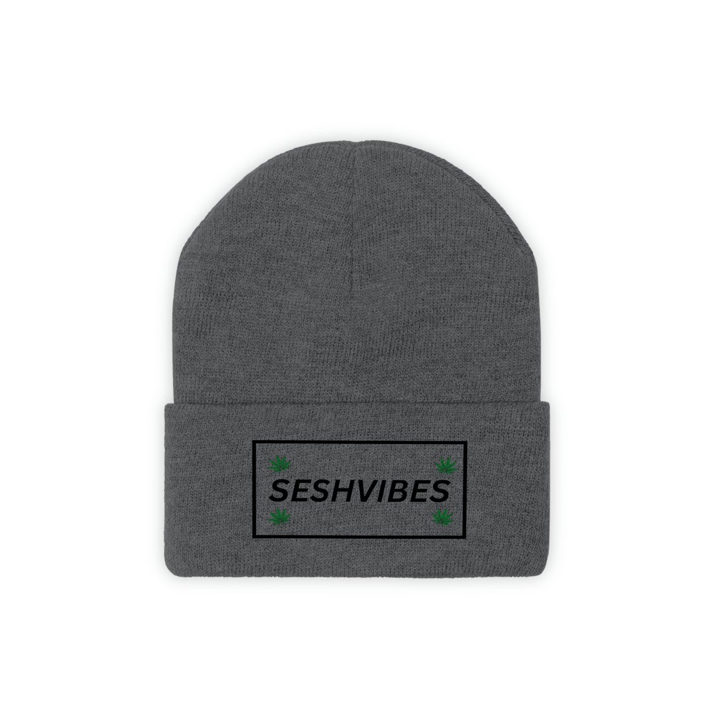 SeshVibes Beanie- Black Letters