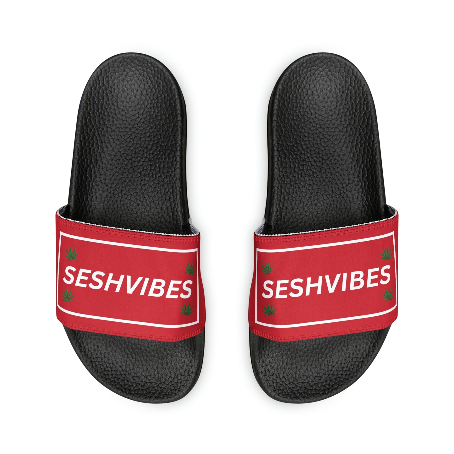 SeshVibes Men's Sandals- White&Red