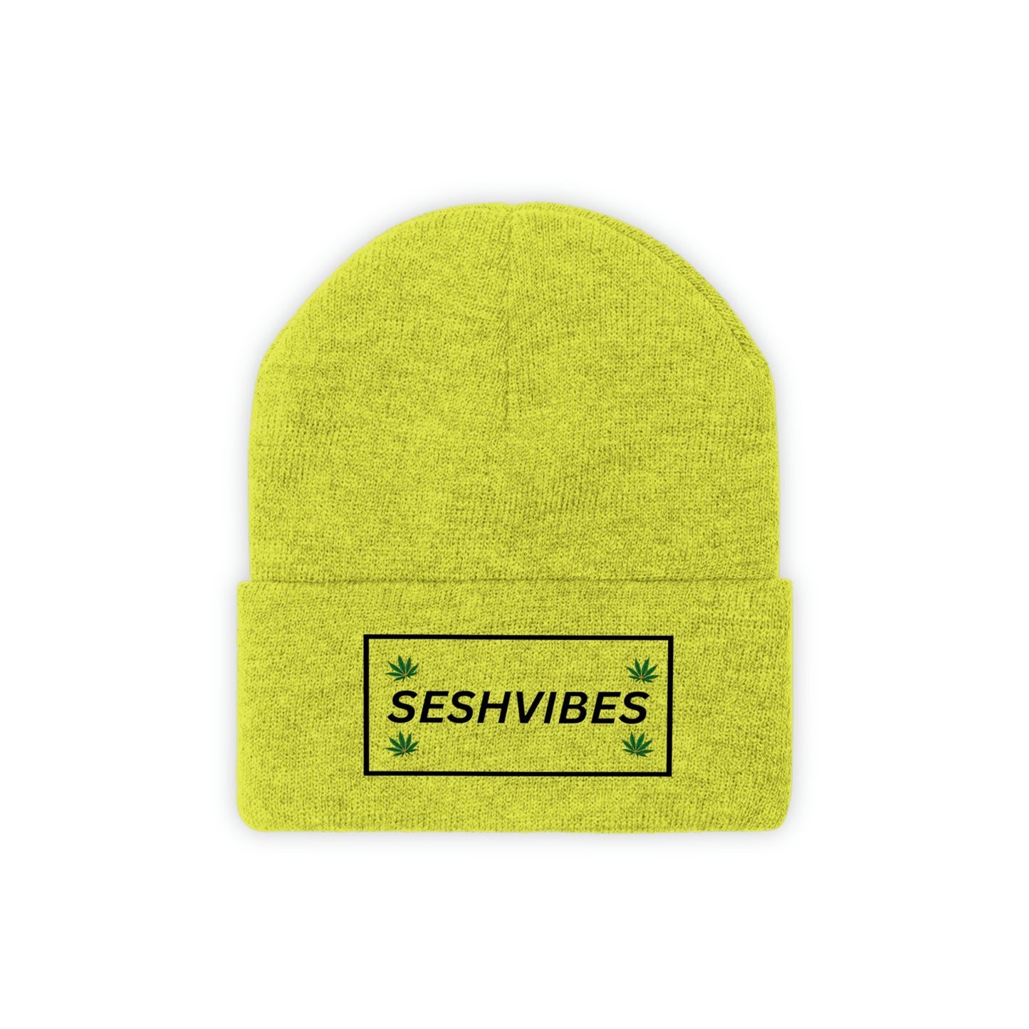 SeshVibes Beanie- Black Letters