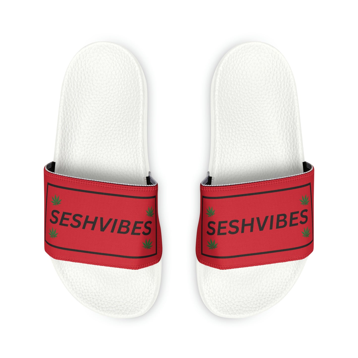 SeshVibes Men's Sandals- Black&Red