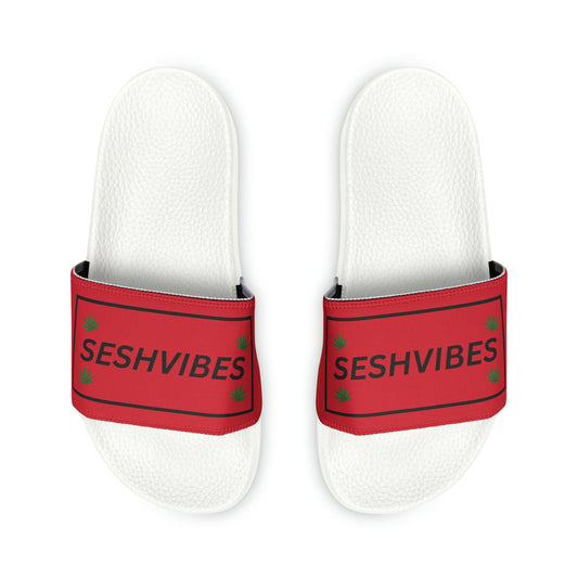 SeshVibes Men's Sandals- Black&Red