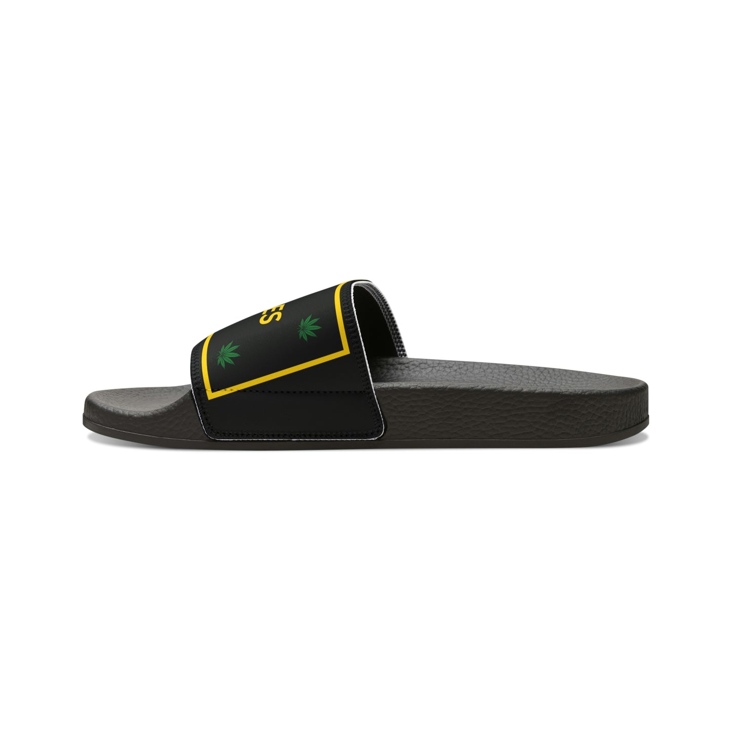 SeshVibes Men's Sandals- Black&Gold