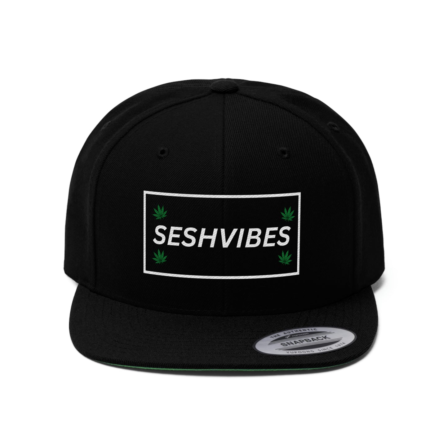 SeshVibes Snapback Hat- White Letters