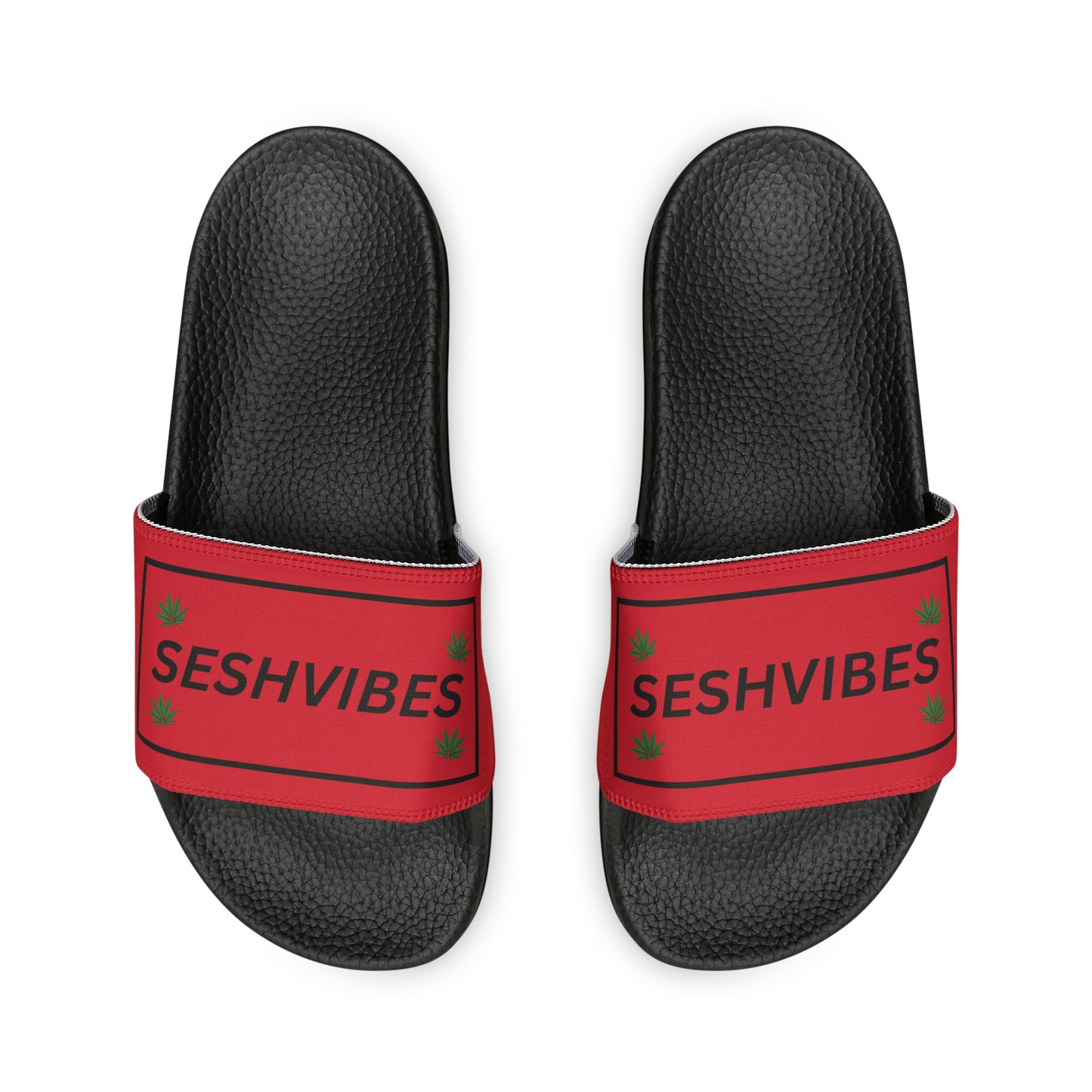 SeshVibes Men's Sandals- Black&Red