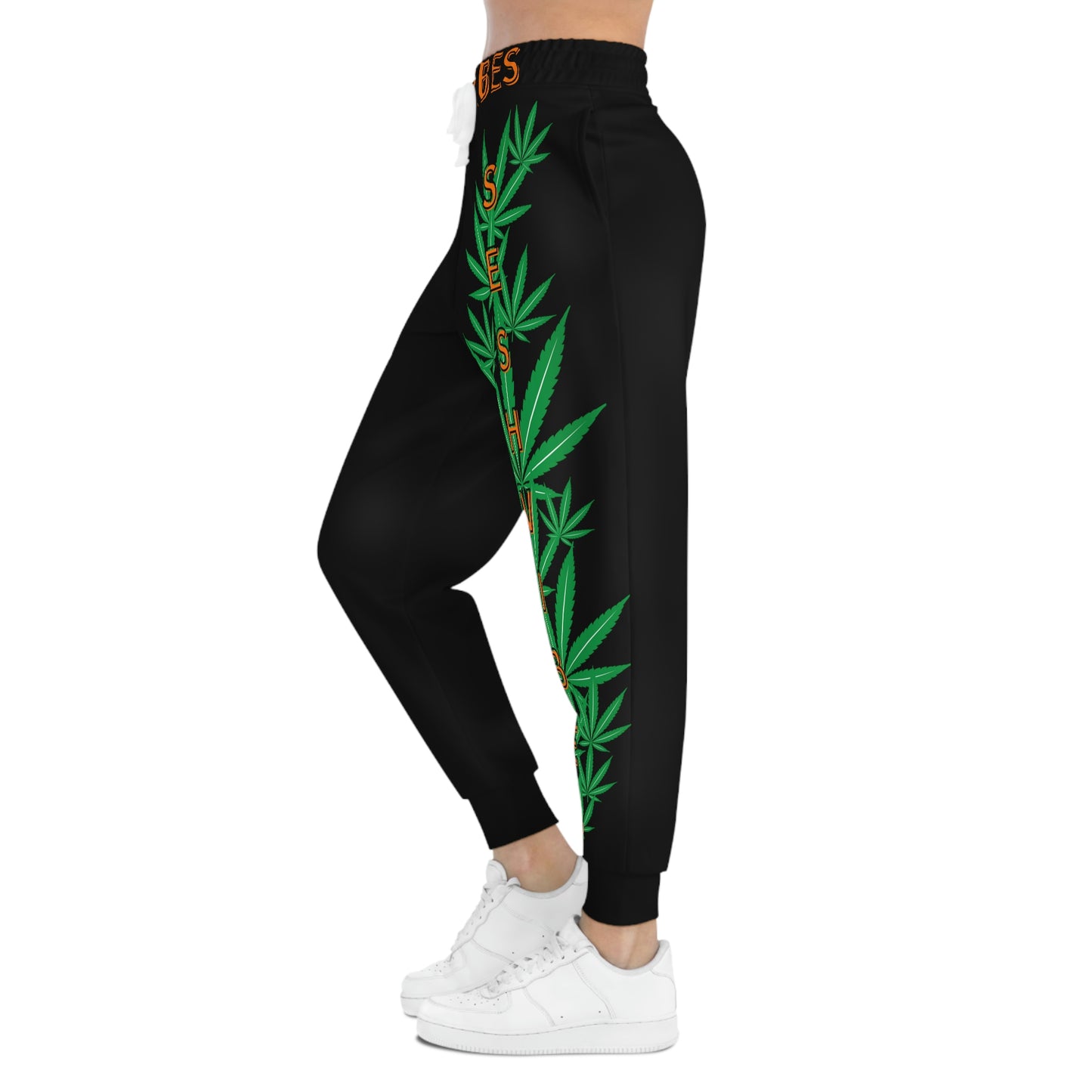 SeshVibes Cannabis Leg Joggers- Orange