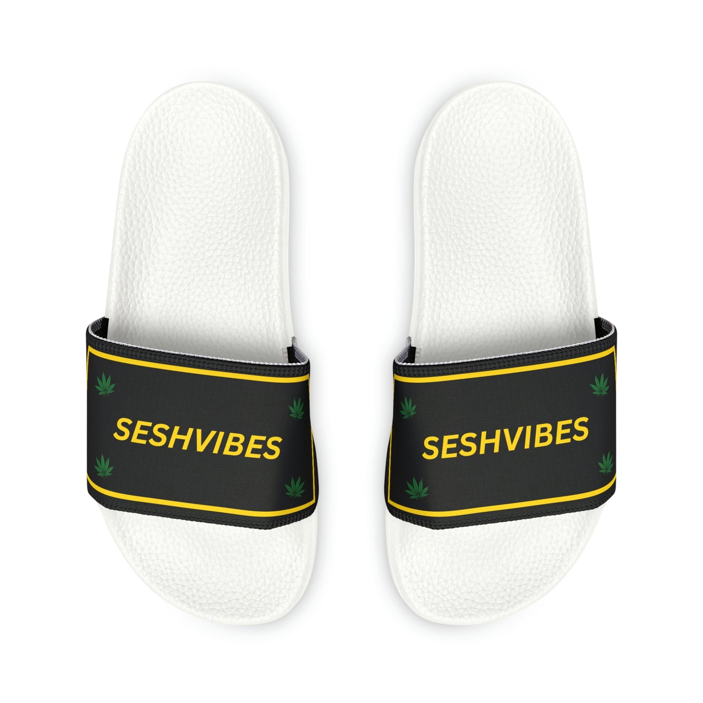 SeshVibes Men's Sandals- Black&Gold