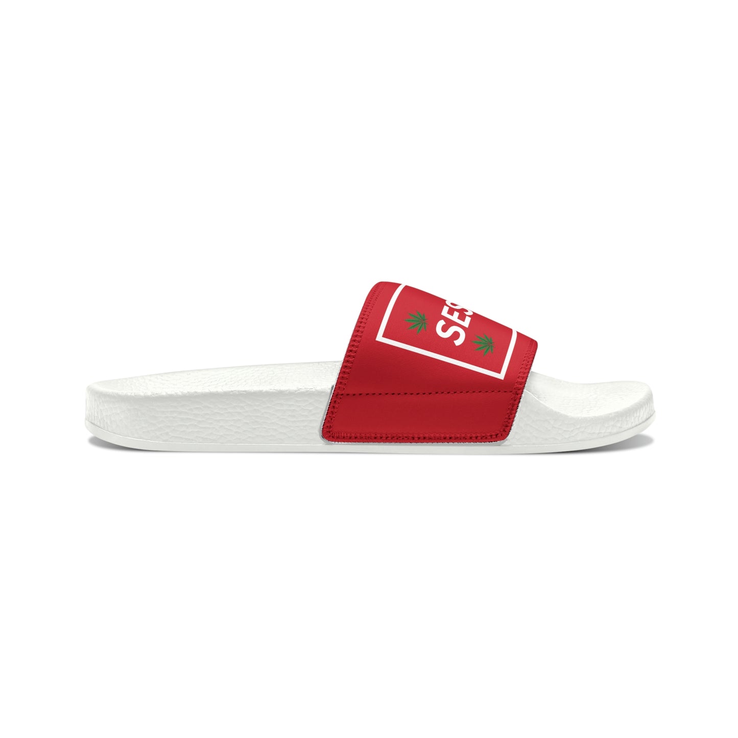 SeshVibes Men's Sandals- White&Red