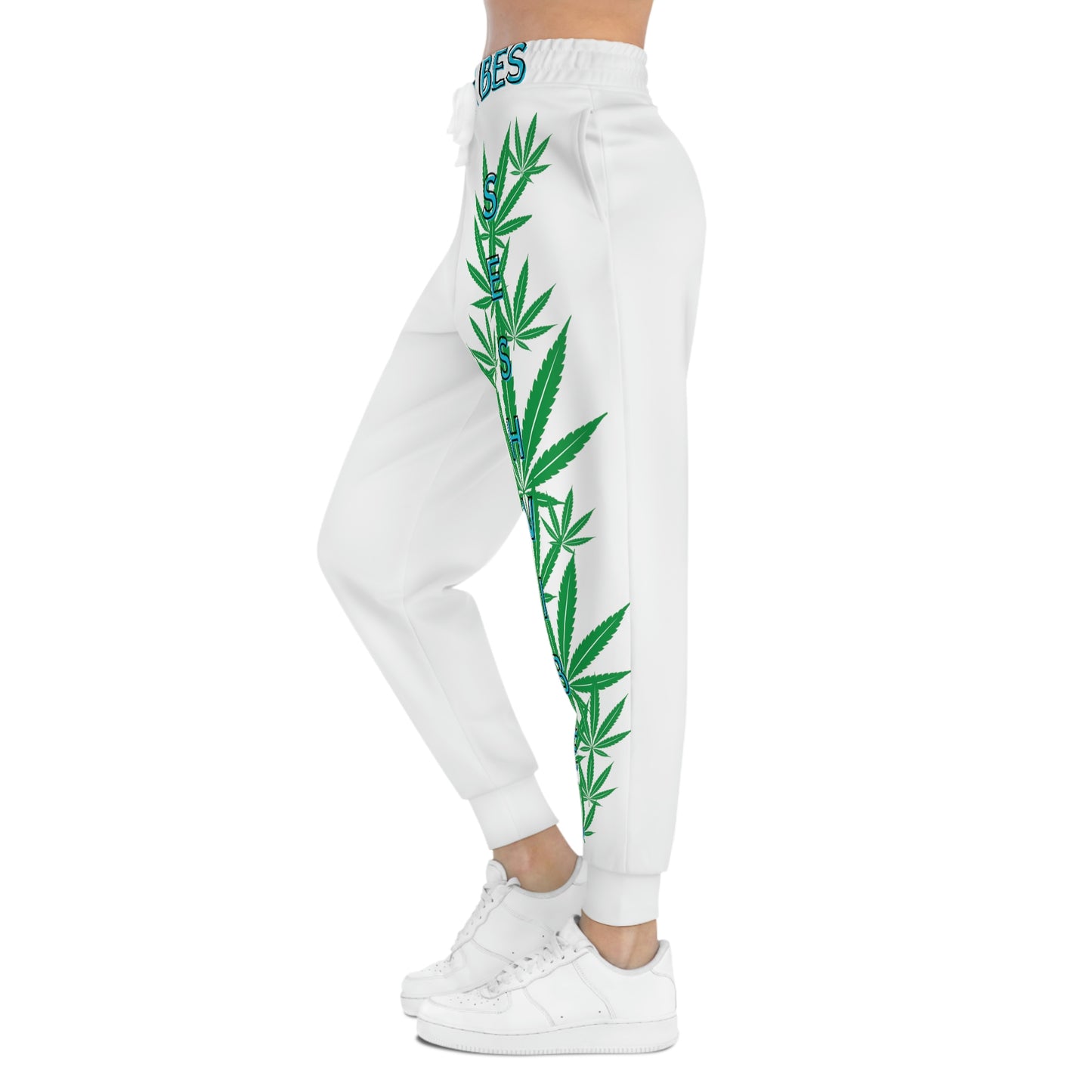 SeshVibes Cannabis Leg Joggers- Blue