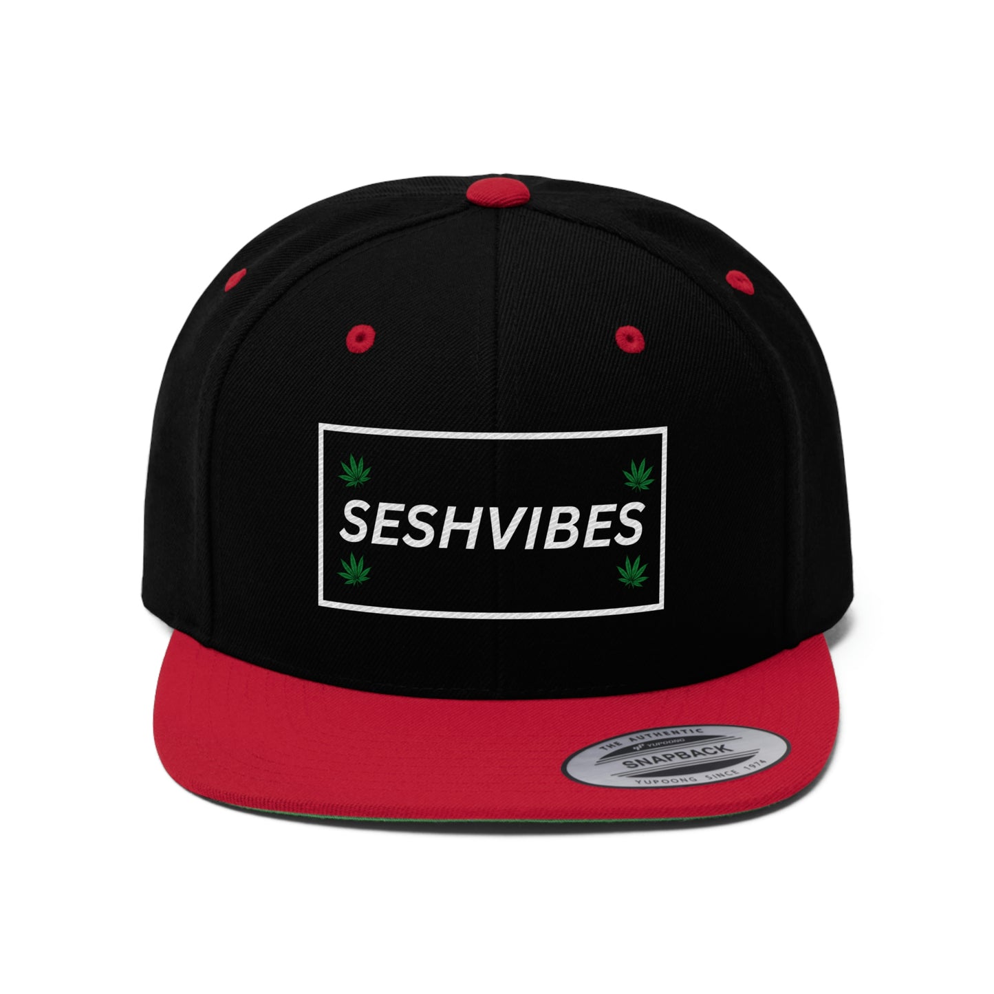 SeshVibes Snapback Hat- White Letters